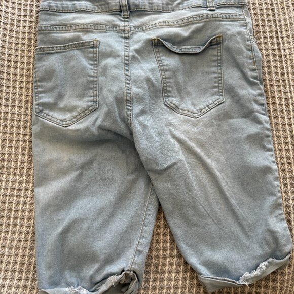 JED NORTH BLUE JEAN SHORTS - Picture 2 of 2